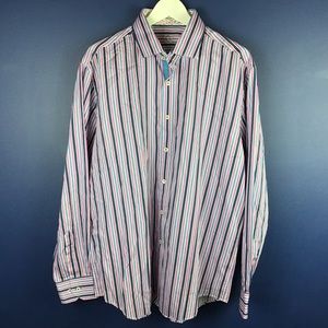 Bugatchi Uomo Button Front Shaped Fit Shirt
